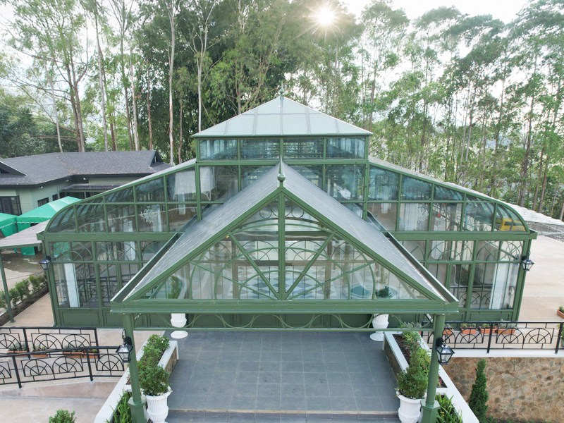 Victorian Style Steel And Glass Greenhouse